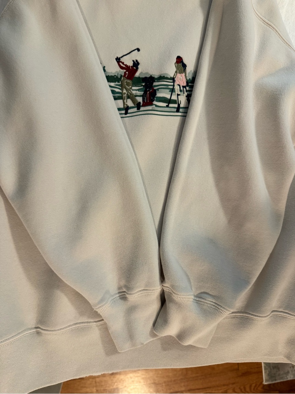 Oversized graphic white Golf Crewneck Sweatshirt - Picture 4 of 7